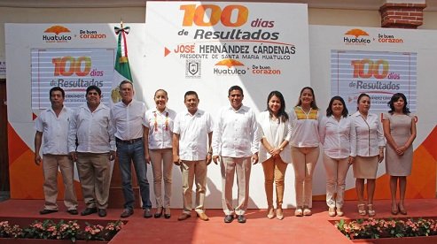 Presidente de Huatulco rinde informe por primeros 100 días de Gobierno.