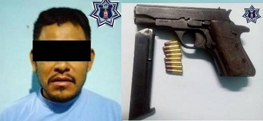 Detienen a sujeto armado es detenido en acción policial coordinada en Tacache de mina
