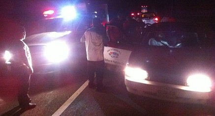 Accidente automovilístico en la carretera federal 200