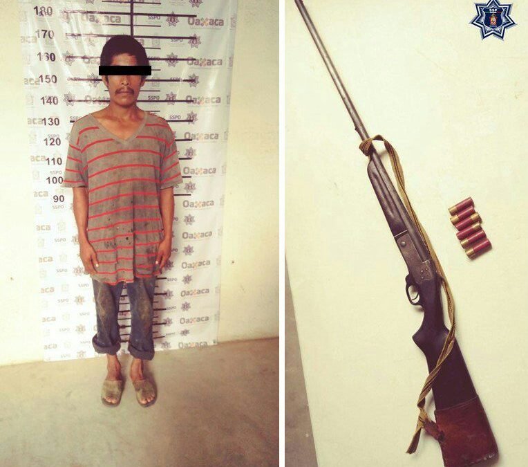Portaba una escopeta sin permiso y fue detenido por policías