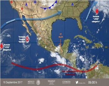 Pronóstico meteorológico para las próximas 24 hrs