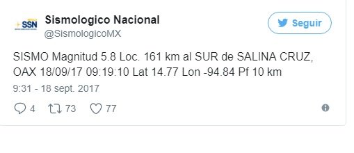 Temblor de 5.8 grados sacude otra vez Oaxaca