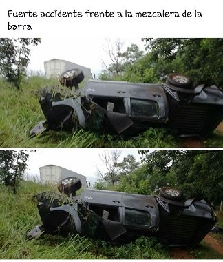 Accidente automovilístico en la 200