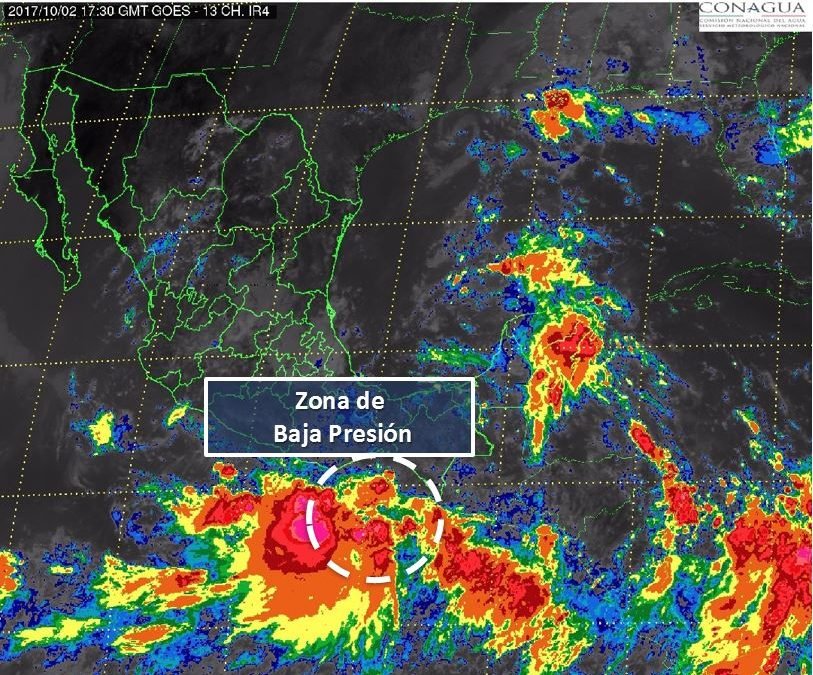 Aviso de Ciclón Tropical en el Océano Pacífico