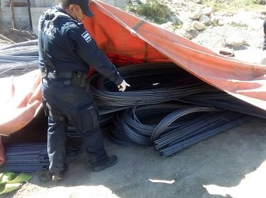 Policías Estatales localizan material para construcción presuntamente robado
