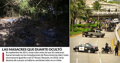 Javier Duarte dio con decenas de cuerpos en 2015 y los ocultó: “es excremento”, informó la Fiscalía