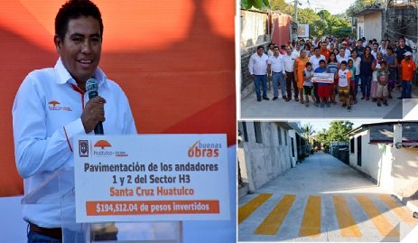 José Hernández inaugura obra en Sector H3 de Santa Cruz Huatulco