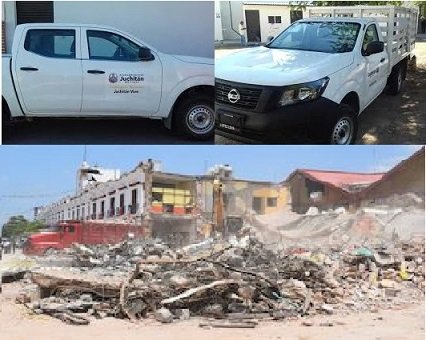 Pese a desgracia en Juchitán; autoridades compran camionetas