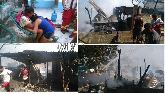 Se queman tres casas en Huatulco