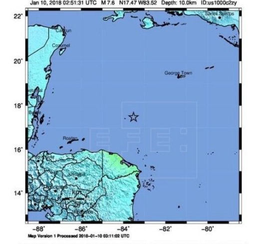 El Gobierno de México descarta formación de tsunami por seísmo en Caribe