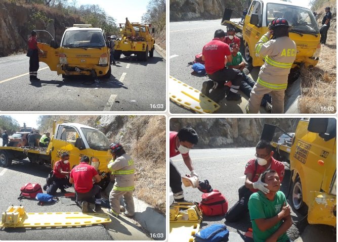 accidente automovilístico en la carretera federal 200