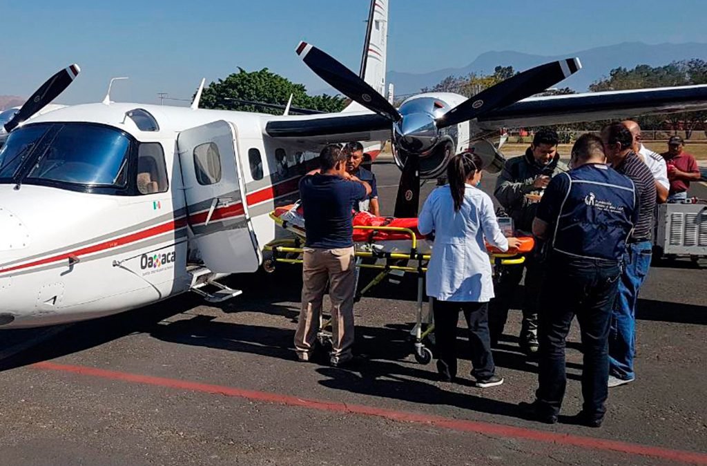 Realiza Ambulancia Aérea dos traslados a Hospital de Alta Especialidad en Galveston, Texas