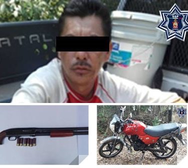 Detienen a una persona que portaba arma y una moto robada en Oaxaca