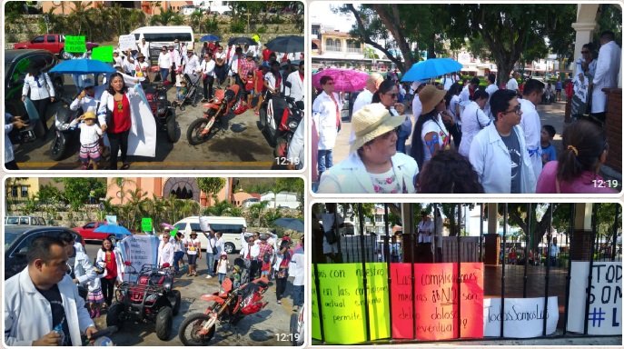 Al grito de “Todos somos Luis “Marchan médicos en Huatulco