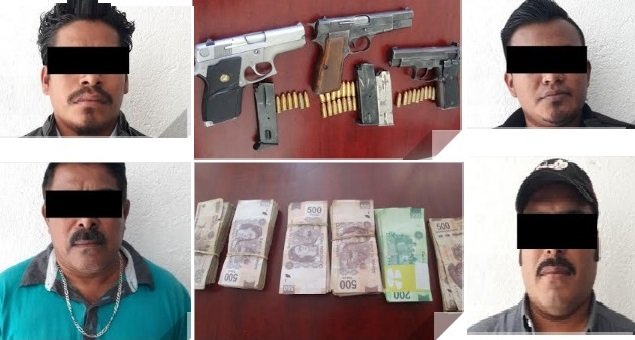 Detienen a sujetos por portación ilegal de armas de fuego en la capital