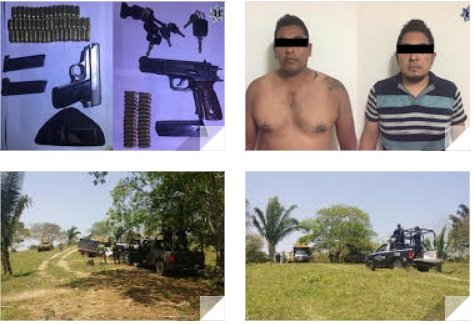 Policía estatal detiene a dos sujetos armados