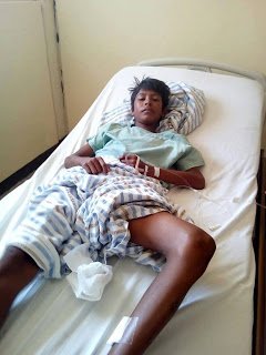 Solicitan apoyo para niño lesionado por cohete en bienvenida de pescadores perdidos