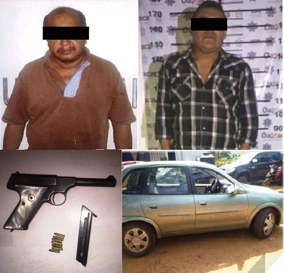 Dos personas fueron detenidas y un vehículo con reporte de robo