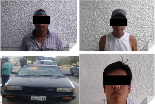 Reporta policía estatal la detención de tres presuntos responsables de delitos contra la salud,