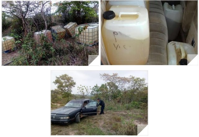 Fuerzas estatales localizan alrededor de 3 mil 900 litros de hidrocarburo en Santa María Petapa