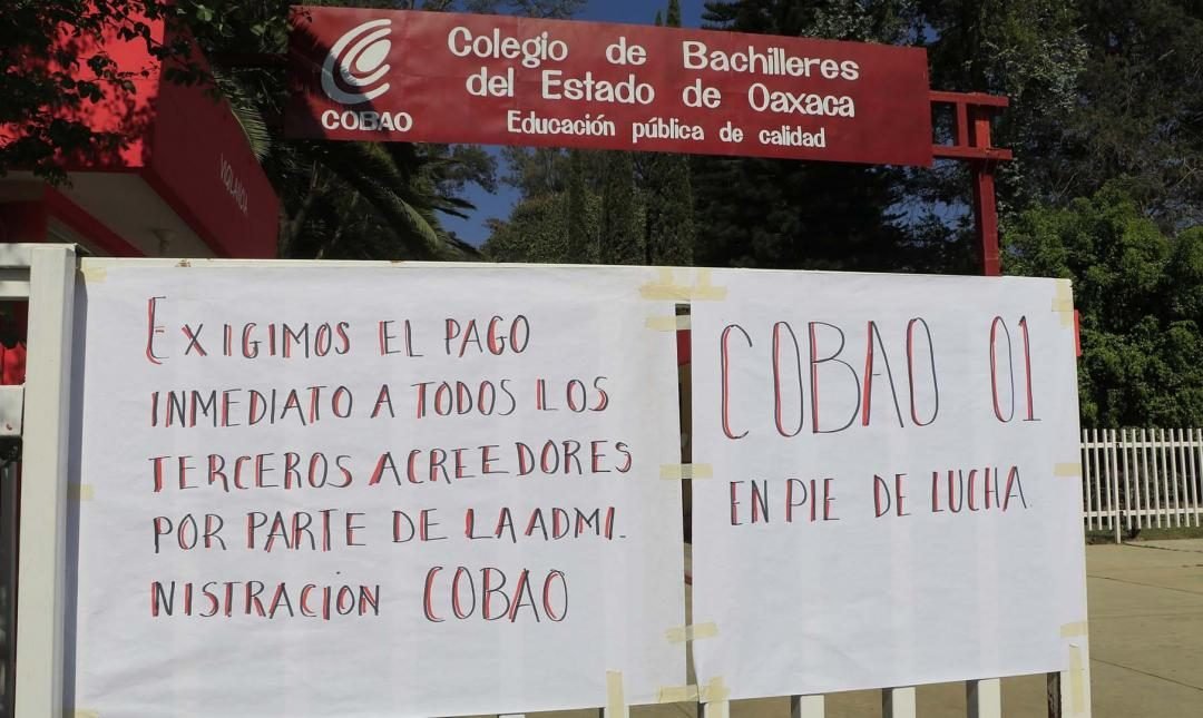 Habrá paro de 2 días en el Colegio de Bachilleres de Oaxaca