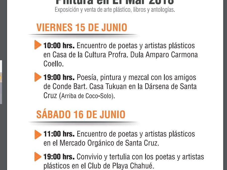 Encuentro poesía y pintura en el Mar