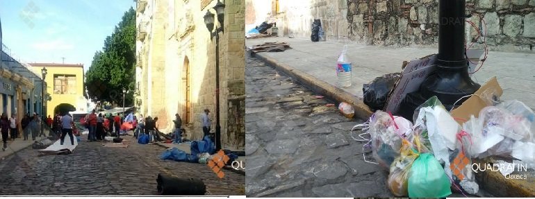 Libera CNTE calles del Centro Histórico de Oaxaca