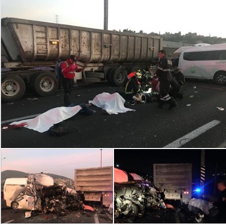 Reportan 12 muertos tras accidente en la México-Pachuca