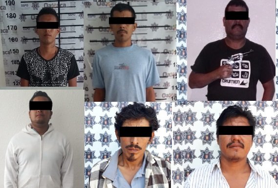 Detiene policía estatal a cuatro varones armados y dos más por delitos contra la salud