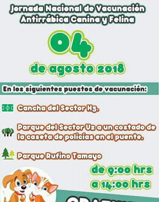 Jornada de vacunación antirrábica