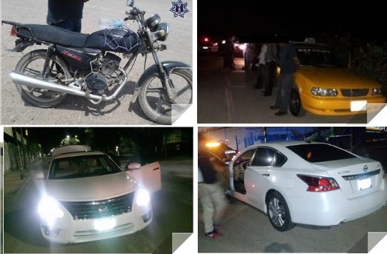 Recuperan policías estatales tres unidades de motor con reporte de robo