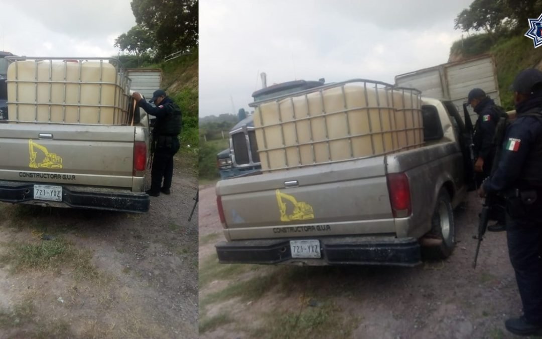 SSPO Y SEDENA Aseguran 1 mil 600 litros de hidrocarburo en Matías Romero