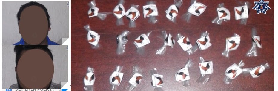 DETIENEN POLICÍAS ESTATALES A HOMBRES CON DOSIS DE DROGAS EN OAXACA