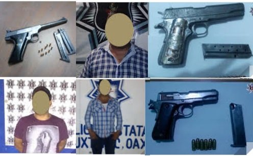 POLICÍA ESTATAL DETIENE A 3 PERSONAS POR PORTACIÓN ILEGAL DE ARMA DE FUEGO