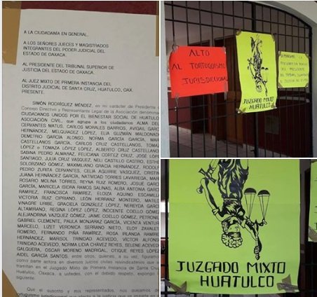 Protestan contra juzgado mixto de Huatulco