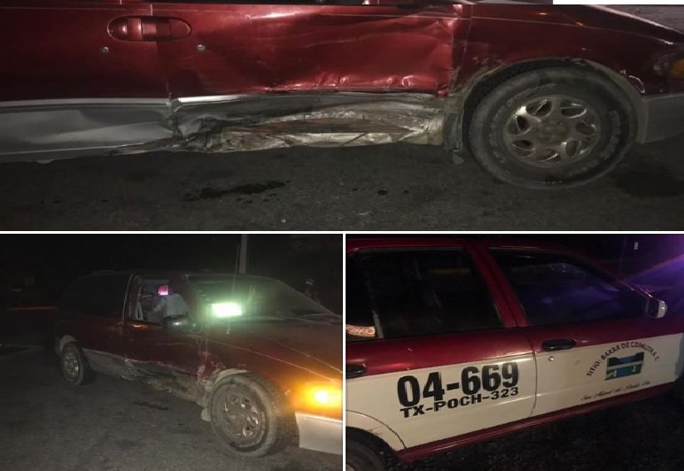 Impacta su taxi contra una camioneta y se da a la fuga en Huatulco