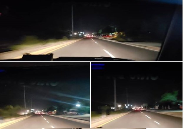 Sin luz boulevard en Zicatela en plena fiesta de Colotepec