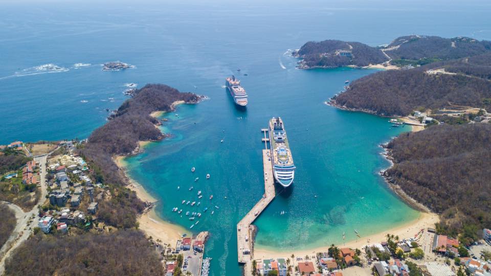 En incremento el arribo de cruceros a Huatulco