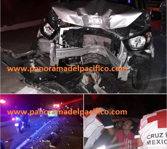 Impacta turista su vehículo contra muro en Huatulco