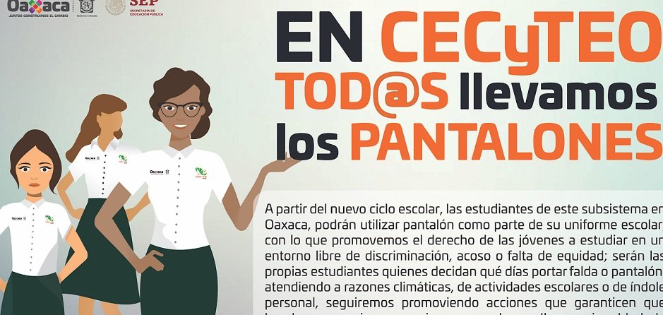 Oaxaca primer estado en el sureste en usar uniforme con equidad e inclusión