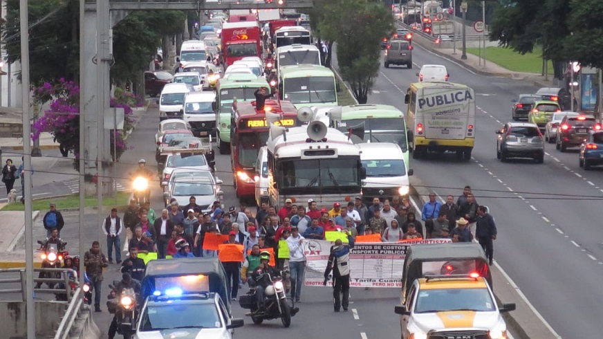 Avanzan transportistas del FAT en seis puntos con el GCDMX
