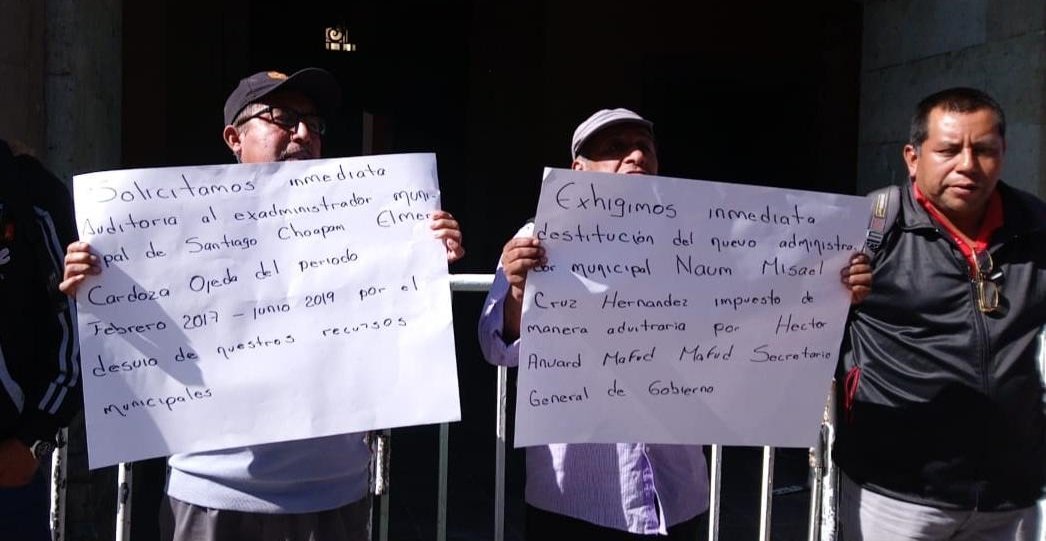 Exigen la destitución de administrador de Santiago Choápam