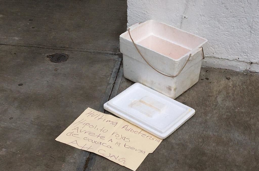 Aparece presunto narcomensaje en Oaxaca