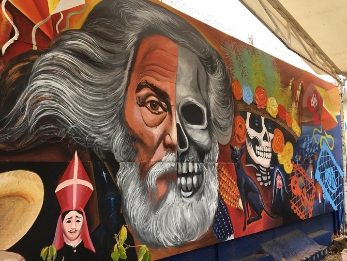 Inauguran mural alusivo al Día de Muertos homenajeando al maestro Toledo