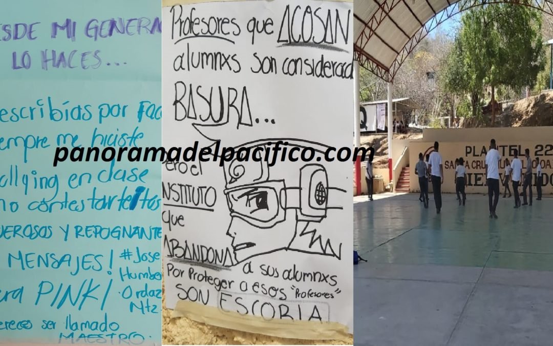 Alumnos del Cobao 22 Huatulco protestan por presunto acoso sexual