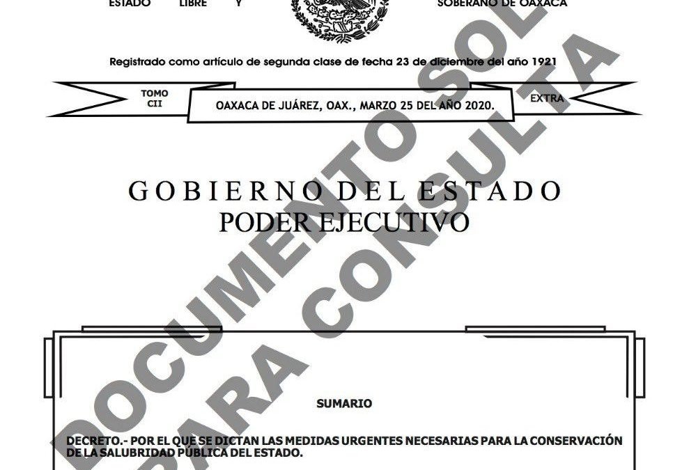 Emite AMH decreto para fortalecer medidas preventivas contra COVID-19