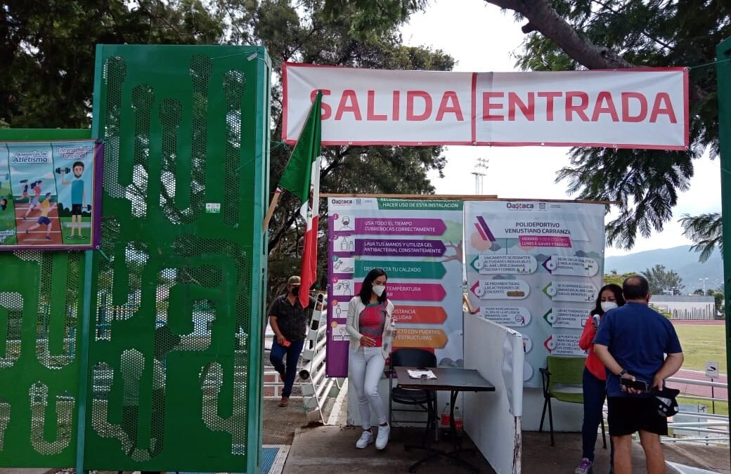 Cumplen parques públicos con medidas sanitarias para prevenir el COVID 19