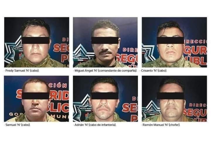 SI SON MARINOS DETENIDOS POR SEGURIDAD PÚBLICA A CARGO DEL SECRETARIO DE SSPE HERNAN BERMUDEZ REQUENA.