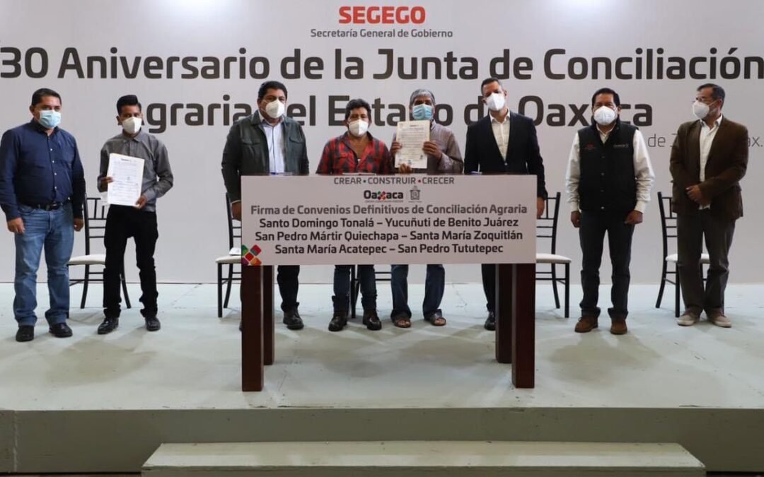 Con la firma de Convenios Definitivos de Conciliación Agraria, AMH conmemora el 30 aniversario de creación de la JCA