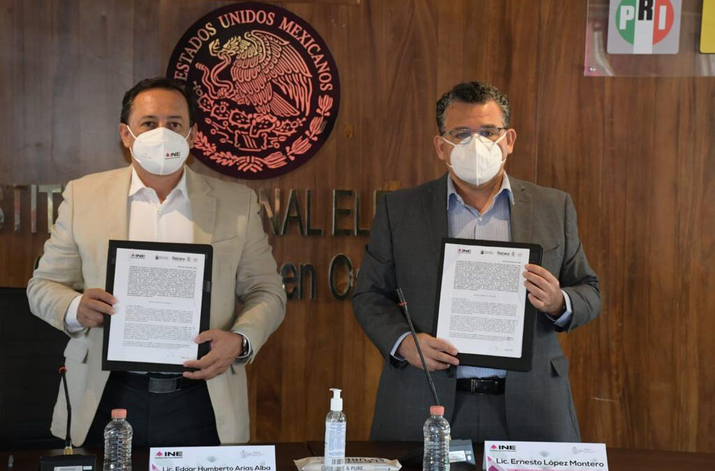 Firman IEEPO, INE y el IEEPCO convenio de colaboración que facilite uso  de escuelas públicas en el Proceso Electoral Local 2022